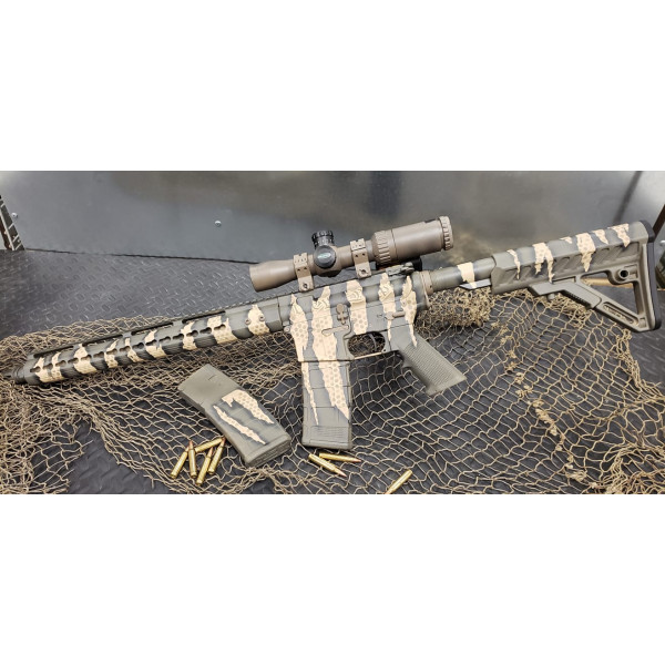  Acid Tactical® 2 Designs Adhesive Sticky Camouflage Airbrush  Spray Paint Duracoat Cerakote Gun Rifle Camo Stencils - Army A-TACS CAMO