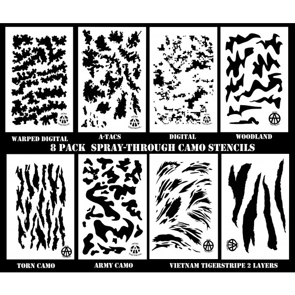army duracoat camo stencils 2 pack acid tactical
