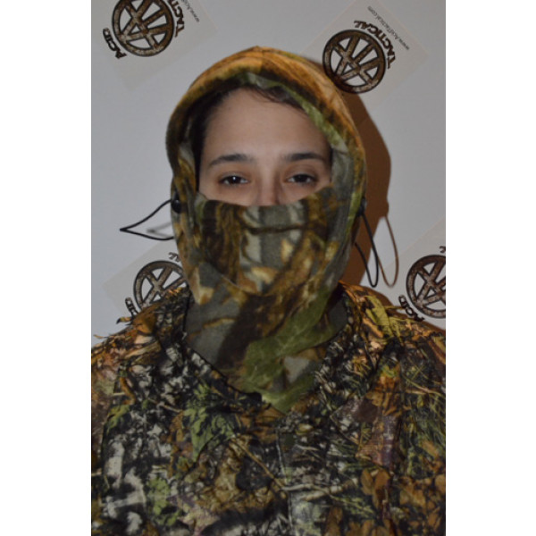 Over Armour Woodland BDU Camouflage Brown Lining Full Face Hood  Balaclava 