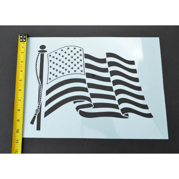  Waving American Flag Stencil - Cool Stencils, Stencils for  Painting, Paint Stencils, Stencils for Signs, Art Stencils : Arts, Crafts &  Sewing