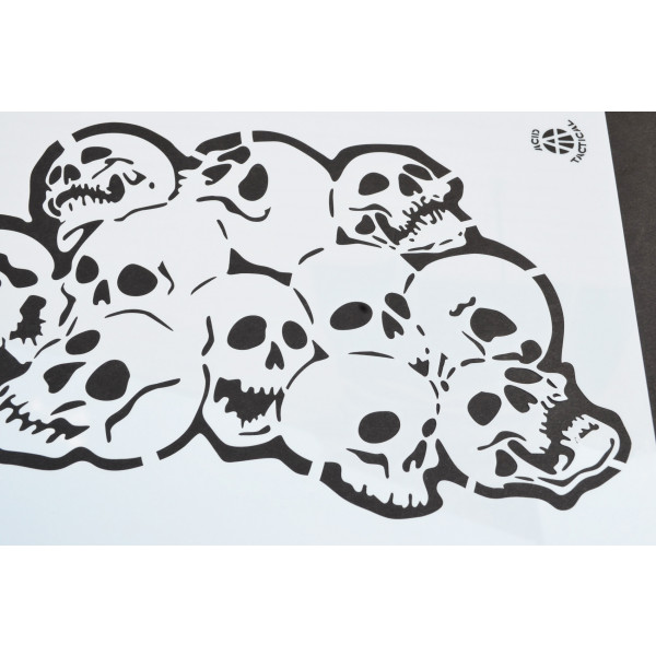 Graffiti Spray Paint Stencil Skull' Photographic Print