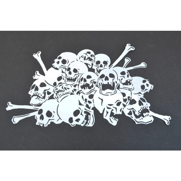 Skull Pile DIY Airbrush Spray Painting Stencils RC Model Gun Skulls Set 2  PACK