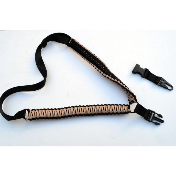 TAN / BLACK - Single Point Tactical Paracord Rifle Gun Sling Acid Tactical®