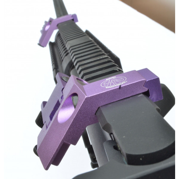 45 Degree Gun Back Up Iron Sights BUIS Reflex Angle Anodized Aluminum PURPLE 