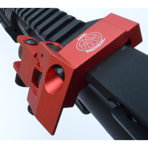 45 Degree Rifle Gun Back Up Iron Sights BUIS Reflex Angle Anodized Aluminum RED 