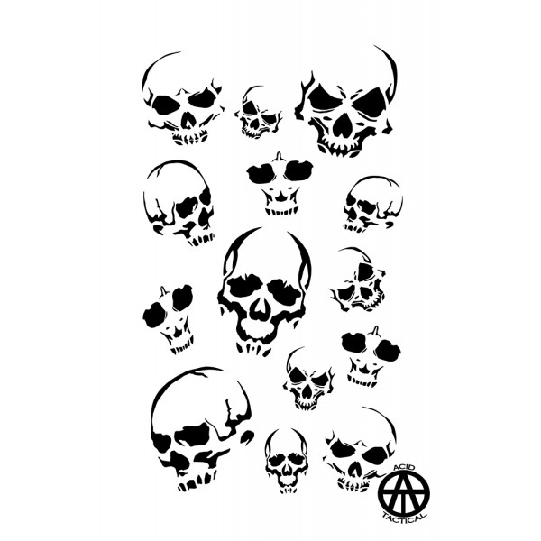 Skull Tattoo Stencil – Stencils For Wall US