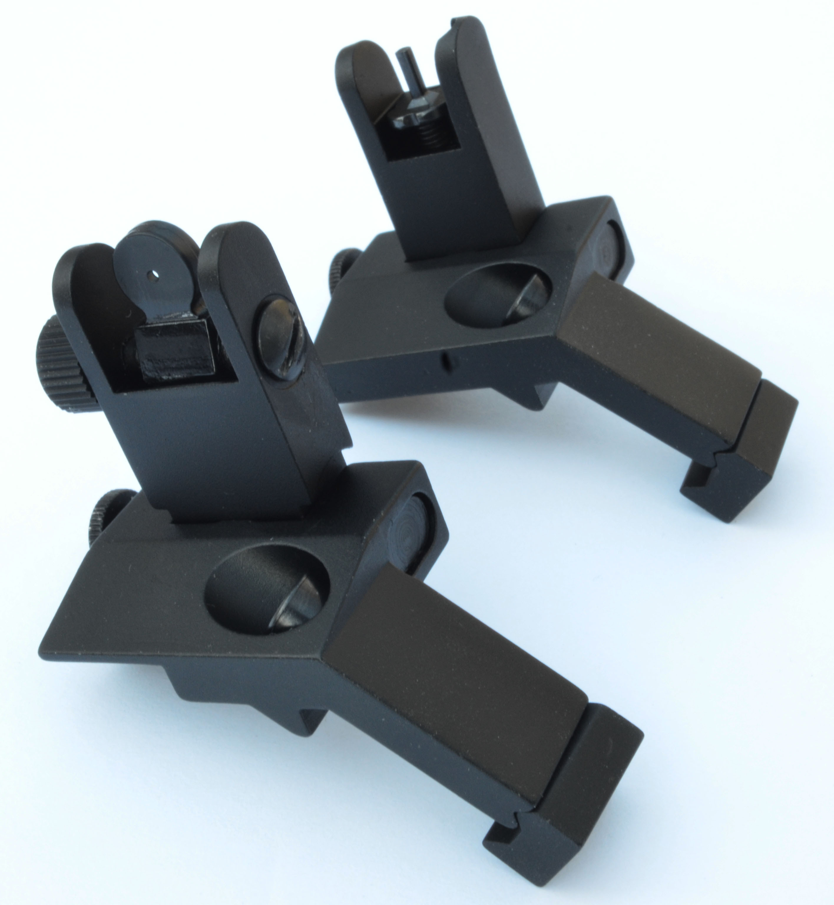 2Pc Front&Rear Flip Up 45 Degree Offset Rapid Transition Backup Iron Sight Mount 
