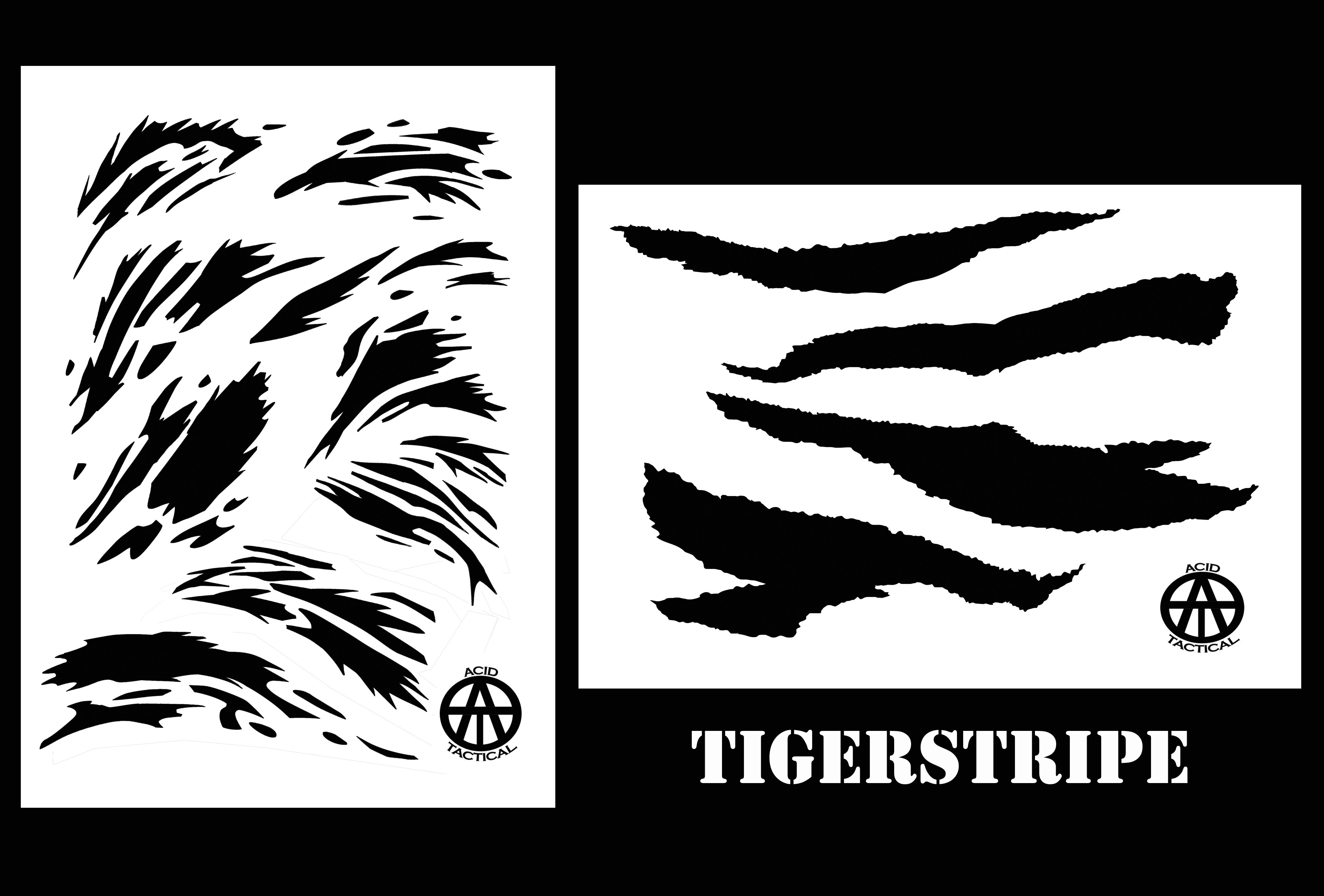 Printable Tiger Stripe Camo Stencil