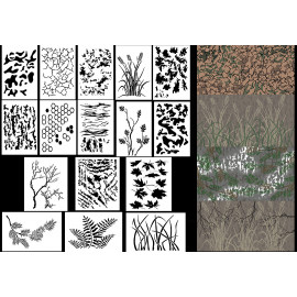 Camouflage Easy Peel Spray Paint Camo Stencils 8 PACK -  Israel