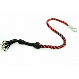 Paracord Motorcycle Whip Get Back whip 1" Ball & Skulls 36" Red/ Black