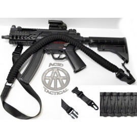 BLACK - Combo 1 or 2 Point Tactical Paracord Rifle & Shotgun Sling 