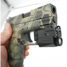 Gun Flashight with Green and Blue Lasers Pistol Hand Gun compact Sig Glock M&P