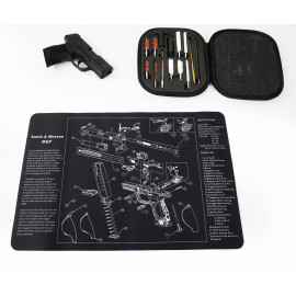 Smith & Wesson M&P Gun Cleaning Mat Diagram Schematic and Universal Cleaning Kit