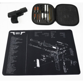 1911 Gun Cleaning Mat Diagram Schematic and Universal Cleaning Kit