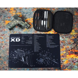 Springfield XD Gun Cleaning Mat with Universal Cleaning Kit Diagram Schematic