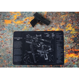 Gun Cleaning Mat for Smith & Wesson M&P Breakdown Schematics Parts Diagram