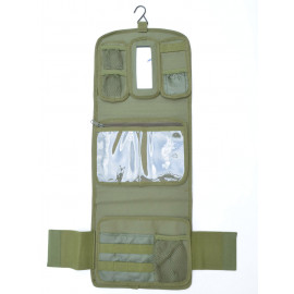 Military Molle Equipped Toiletry Bathroom Camping Travel Wash Kit Bag OD GREEN