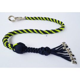 Paracord Motorcycle Whip Get Back whip 1" Ball & Skulls 36" Neon Navy
