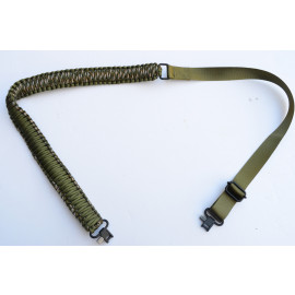 GREEN CAMO - 2 Point Stud Swivel connectors - Paracord Rifle or Shotgun sling