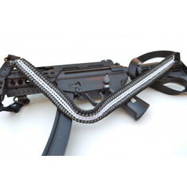 Gray White Black - Combo 1 or 2 Point Tactical Paracord Rifle & Shotgun Sling 