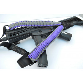 PURPLE / GRAY - Single Point Tactical Paracord Rifle Gun Sling