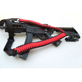 RED & BLACK - Single Point Tactical Paracord Rifle Gun Sling