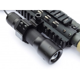 LED Gun Flashlight 1000 Lumens Rifle or Shotgun Picatinny mount USB Rechargeable 