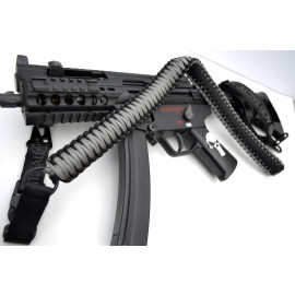 GRAY / BLACK - Combo 1 or 2 Point Tactical Paracord Rifle & Shotgun Sling 