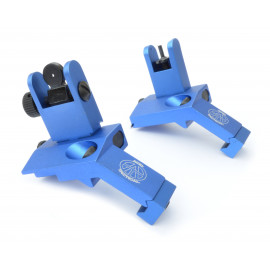 BUIS Back up Iron Sights 45 degree Angle reflex Sight Set - Anodized BLUE