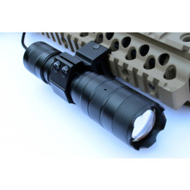 Tactical LED Gun Flashlight 600 Lumens Rifle or Shotgun Picatinny mount & wire