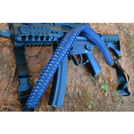 BLUE NEON - Combo 1 or 2 Point Tactical Paracord Rifle & Shotgun Sling 