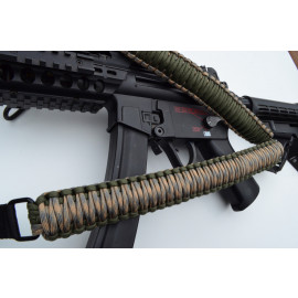 GRAY TAN CAMO - Single Point Tactical Paracord Rifle Gun Sling