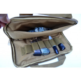 Gun Range Concealed Pistol Carry Bag Tan / Khaki