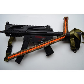 ORANGE TWIST - Combo 1 or 2 Point Tactical Paracord Rifle & Shotgun Sling 