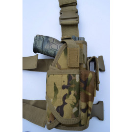 Tactical Leg Thigh Gun Pistol Holster or Open Carry Belt Duty Holster MULTICAM