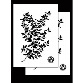 Mylar Camo Leaf Stencils Camouflage Hunting Blind Painting HIGHBUSH BRANCH 2Pack