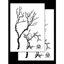 14in. Camouflage Airbrush, Spray Paint Stencils, Duracoat. (2 Pack) Gnarly Branch