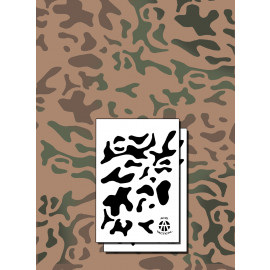 14in. Camouflage Airbrush, Spray Paint Stencils, Duracoat. (2 Pack) Multicam Camo