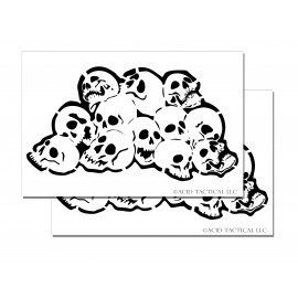 Skull Pile DIY Airbrush Spray Painting Stencils RC Model Gun Skulls Set 2 PACK