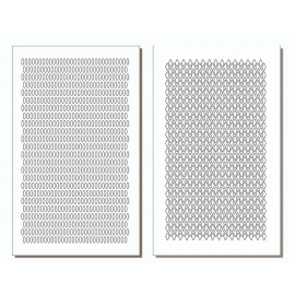2pk ADHESIVE Camouflage Spray Paint Gun Stick-on Stencils MICRO DIAMOND & MICRO ELLIPSE