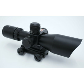 Rifle Scope 2.5-10x40 Compact with RED Dot Laser