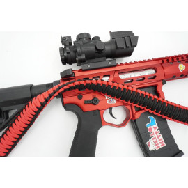 RED BLACK - Combo 1 or 2 Point Tactical Paracord Rifle & Shotgun Sling 